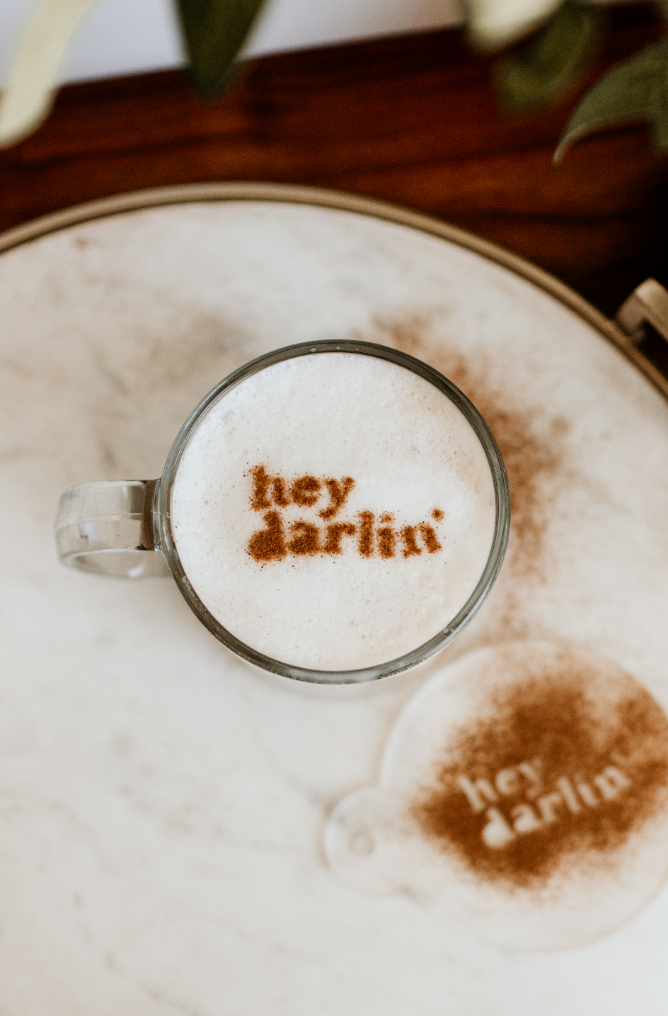 Hey Darlin' Latte Art Stencil – BNB Creative Co.
