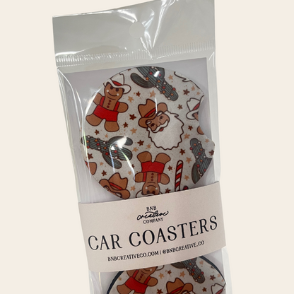 Rowdy Christmas Car Coasters