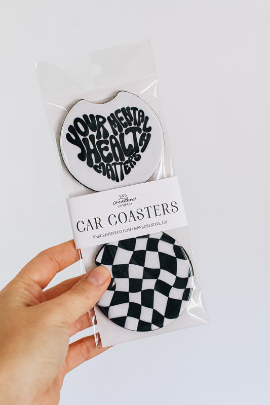 Your Mental Health Matters Car Coasters