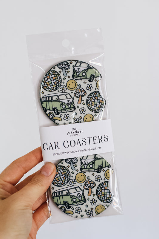 Groovy Disco Car Coasters