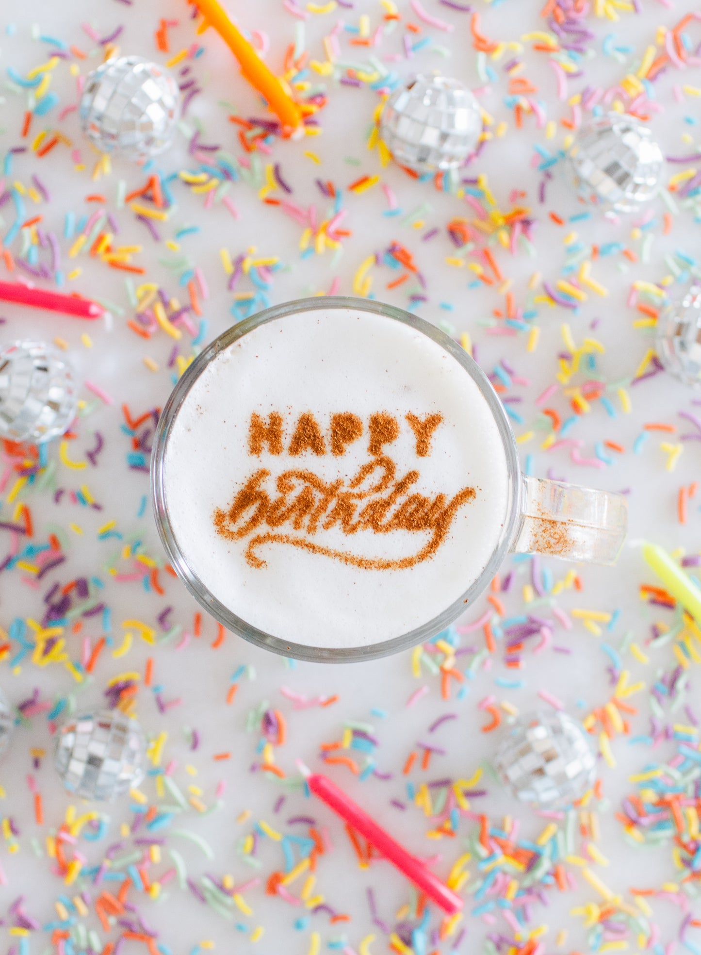 Happy Birthday Latte Art Stencil