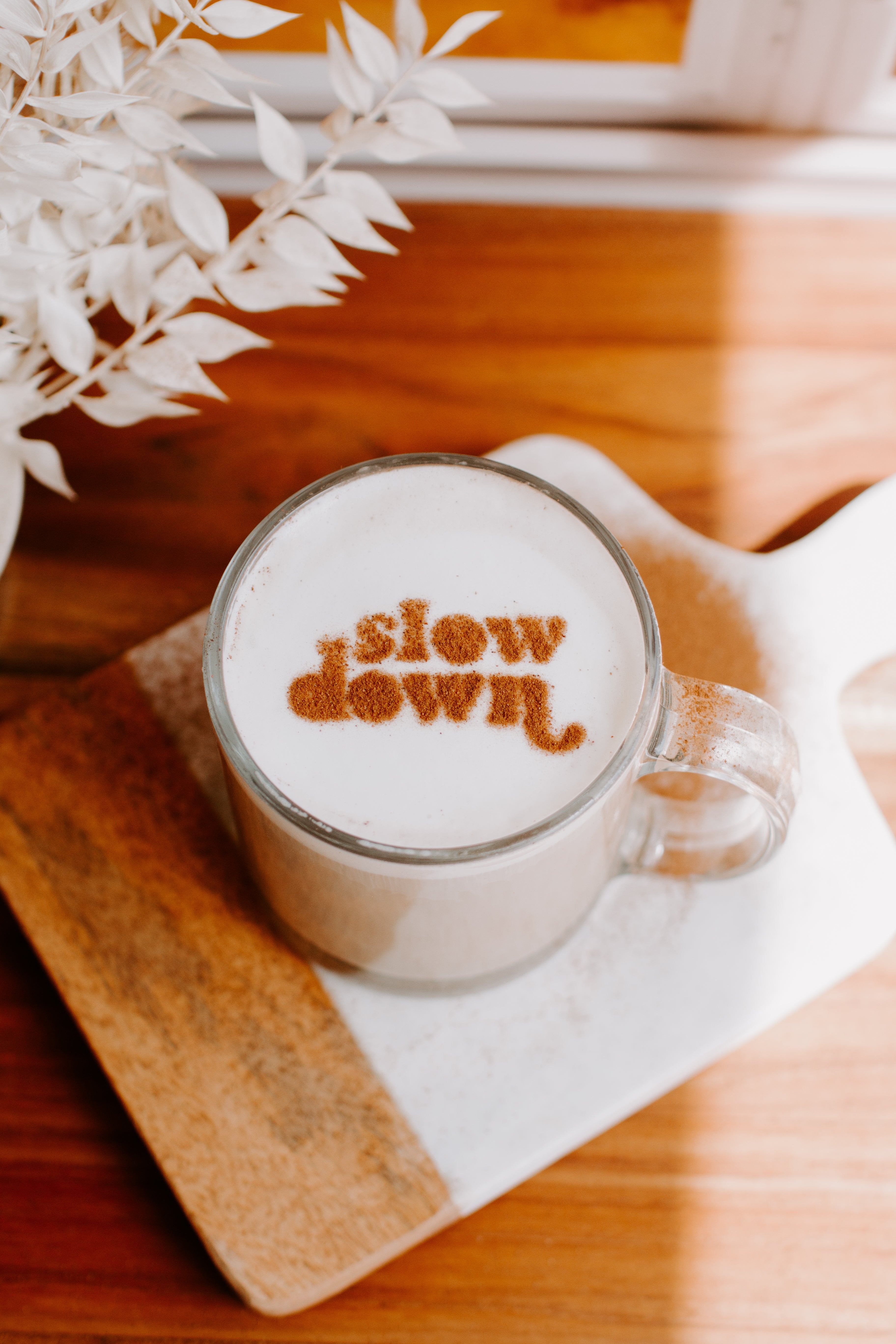 Slow Down Latte Art Stencil – BNB Creative Co.