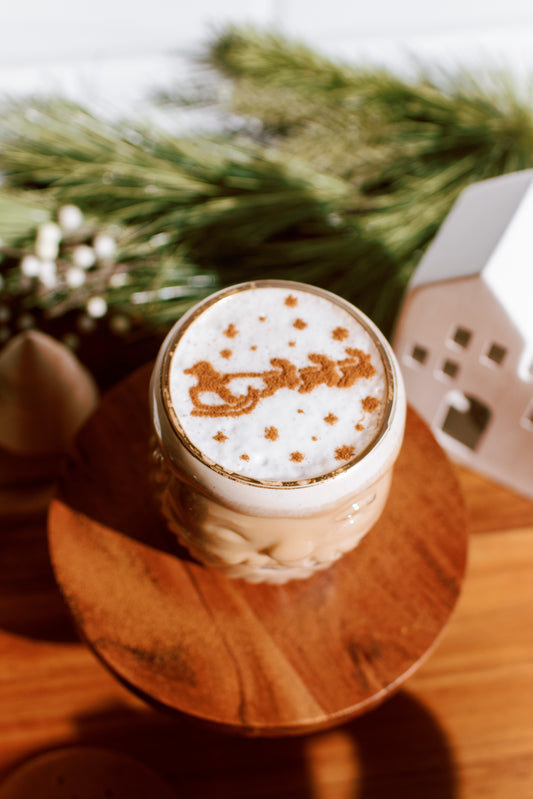 Santa's Sleigh Latte Art Stencil
