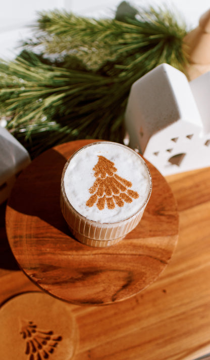 Christmas Tree Latte Art Stencil