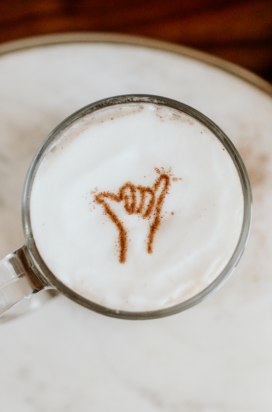 Hang Loose Latte Art Stencil