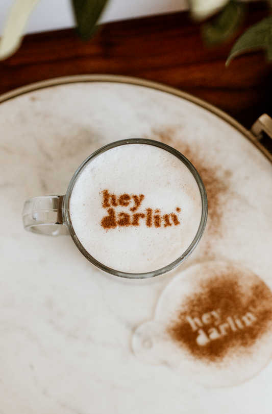 Hey Darlin' Latte Art Stencil
