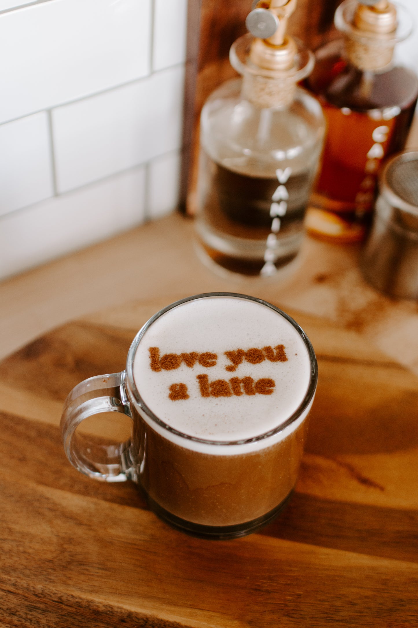 Love You a Latte Latte Art Stencil